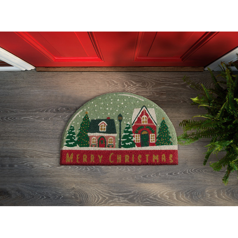 Paillasson de noel boule a neige