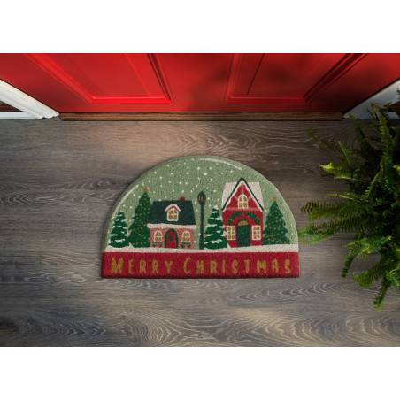 Paillasson de noel boule a neige