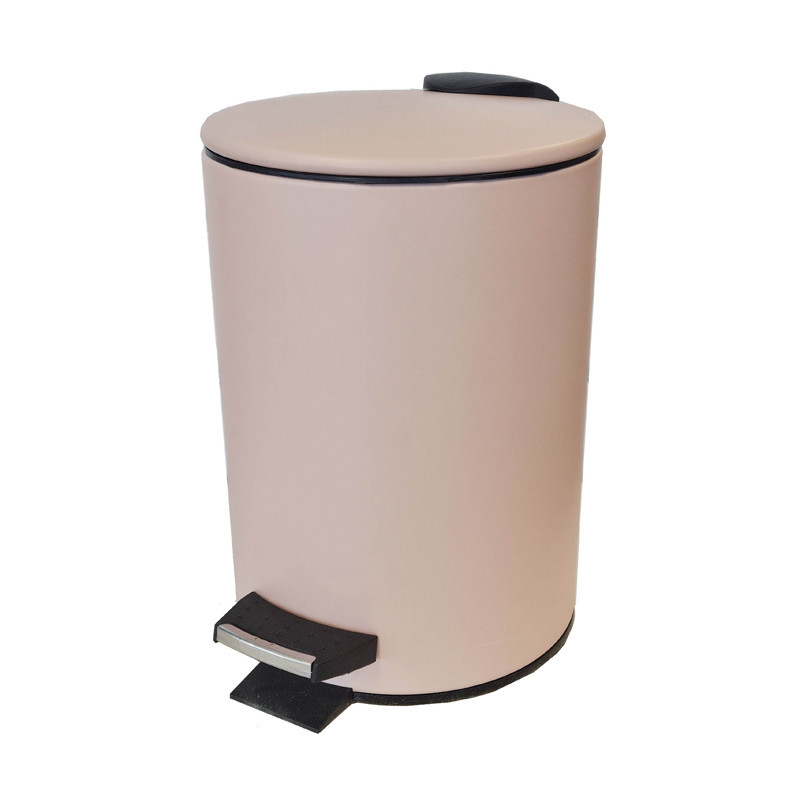 Poubelle de sdb 3l rose soft