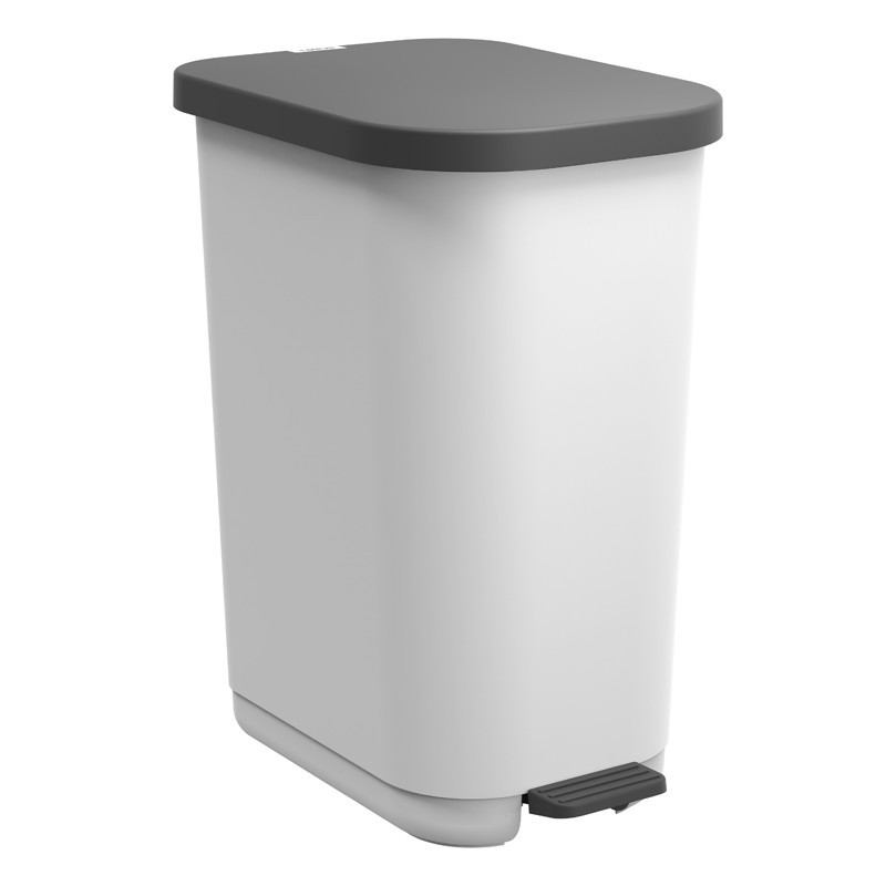 Poubelle ribo 40l blanc casse