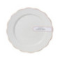 Assiette plate blanc lisere