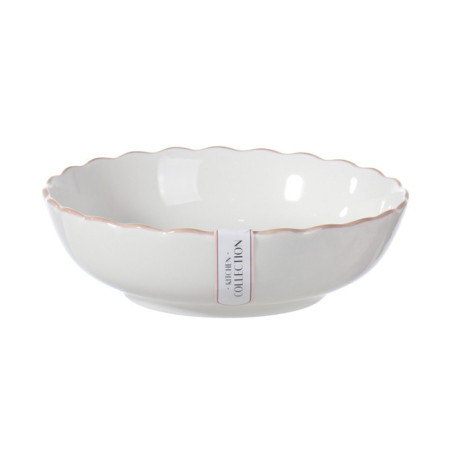 Assiette creuse fleur rose