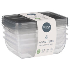 4 boites alimentaire 1l