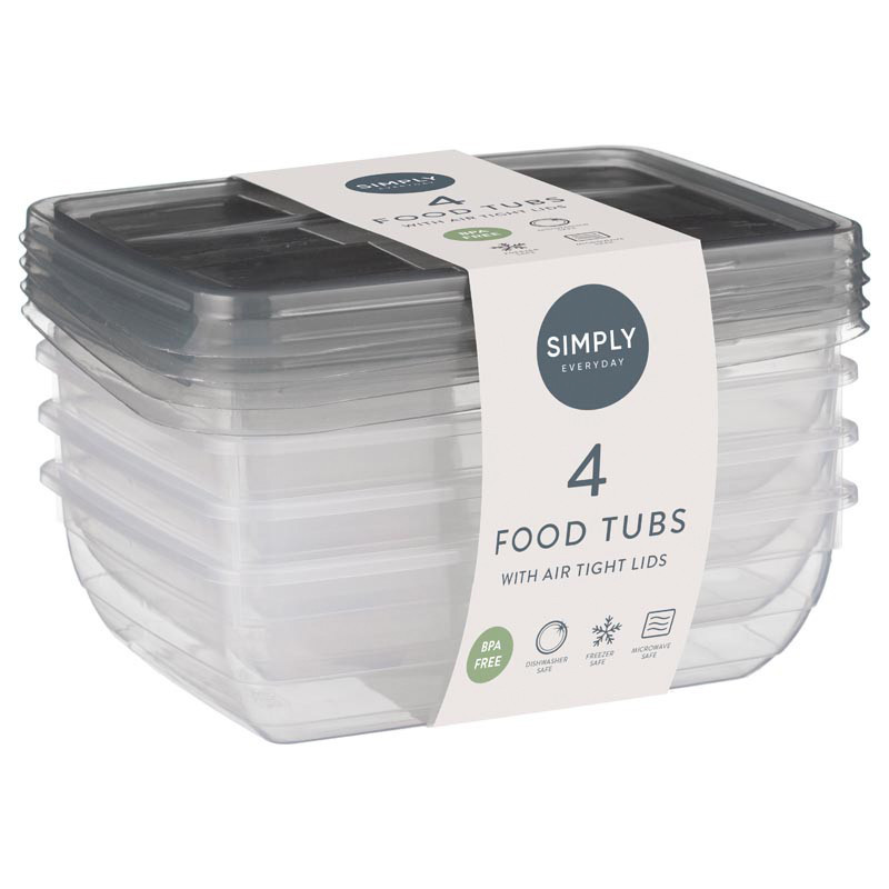 4 boites alimentaire 1l