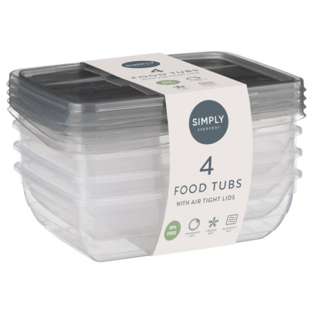 4 boites alimentaire 1l