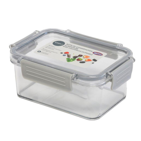 Boite alimentaire a clips gris