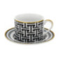 Tasse et coupelle noir & dore