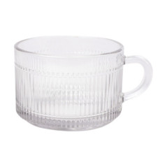 Lot de 2 mugs en verre strie
