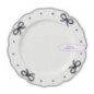 Assiette plate blanche  noeud