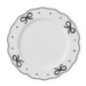 Assiette plate blanche  noeud