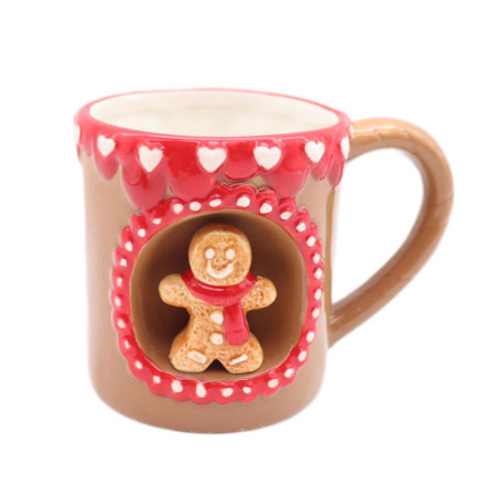 Mug bonhomme en pain d'epice 3d