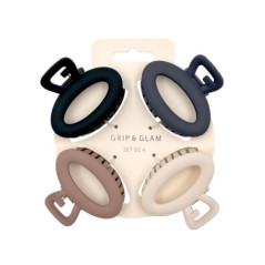 Set pince cheveux nude x4