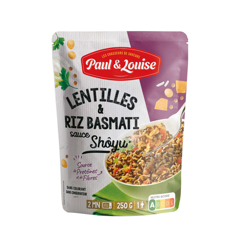 Lentilles  riz basmati shoyu