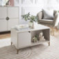 Table basse creme pieds dores