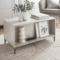 Table basse creme pieds dores