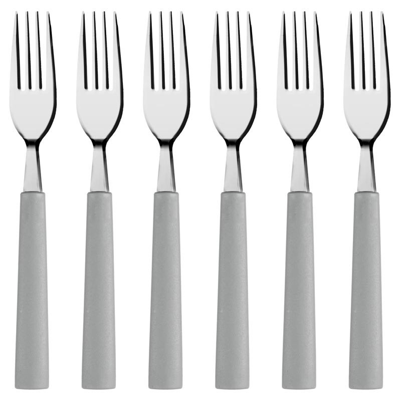 4 fourchettes manche plastique