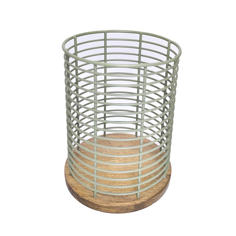 Support a couvert kaki et bois