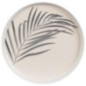 Assiette plate motif feuillage d