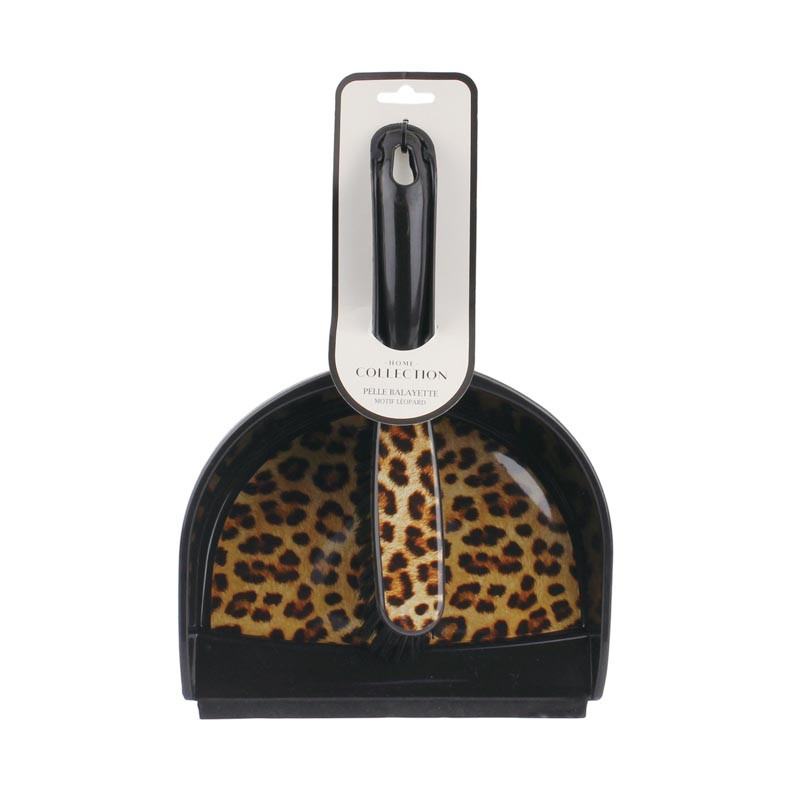 Pelle balayette motif leopard