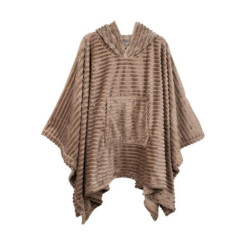 Hoody capuche embosse mokka