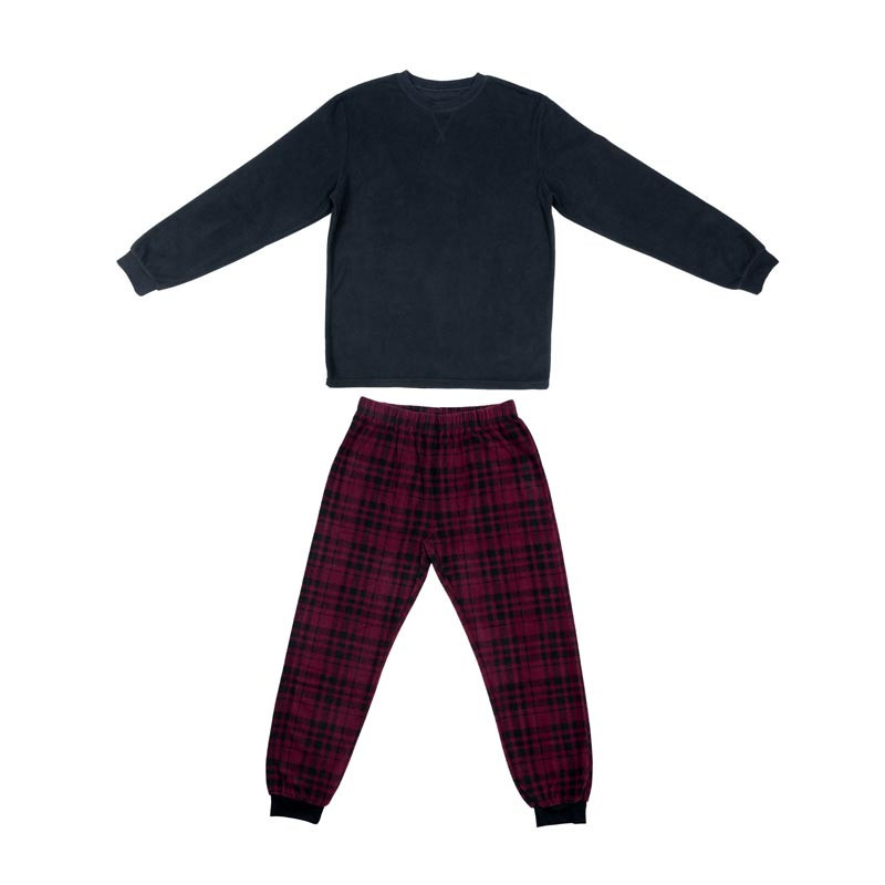Pyjama homme polaire ht uni et b