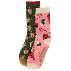 Chaussette boule de noel femme