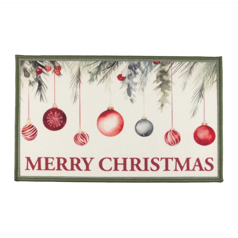 Tapis de cuisine noel boules