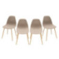 4 chaises coque plastique mila
