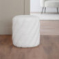 Pouf bouclettes torsade creme
