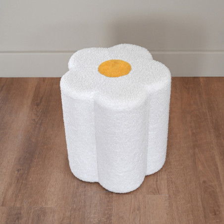 Pouf fleur bicolore
