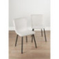Lot 4 chaises tissu creme
