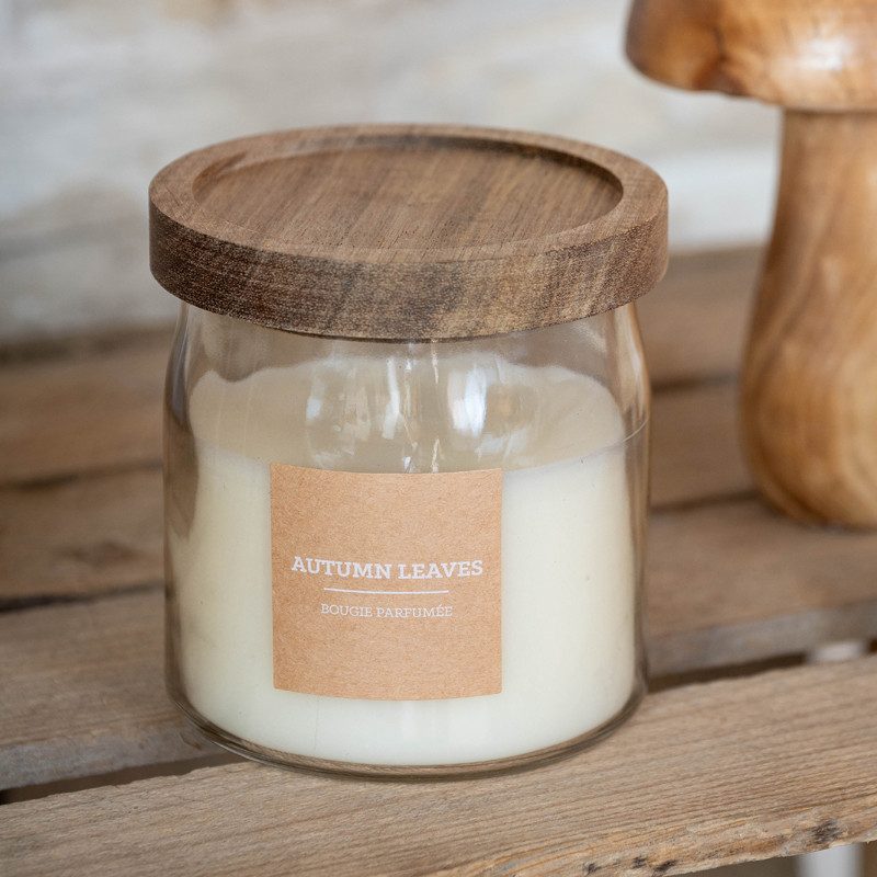 Bougie couvercle bois s