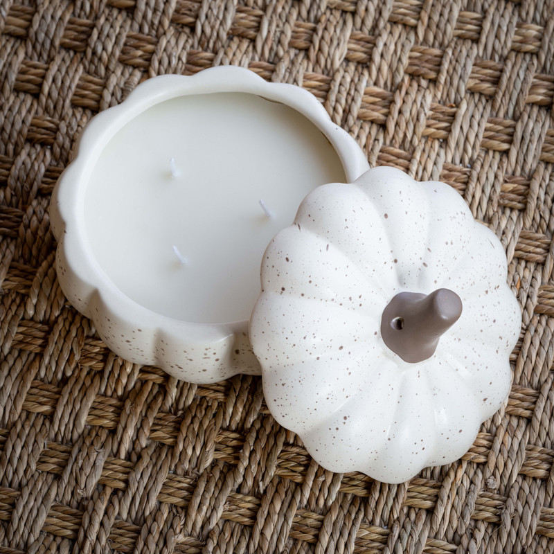 Bougie citrouille beige