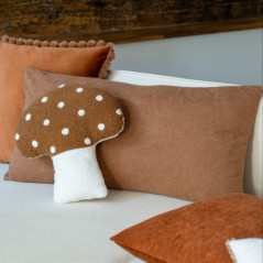 Coussin cotele marron 40x80cm