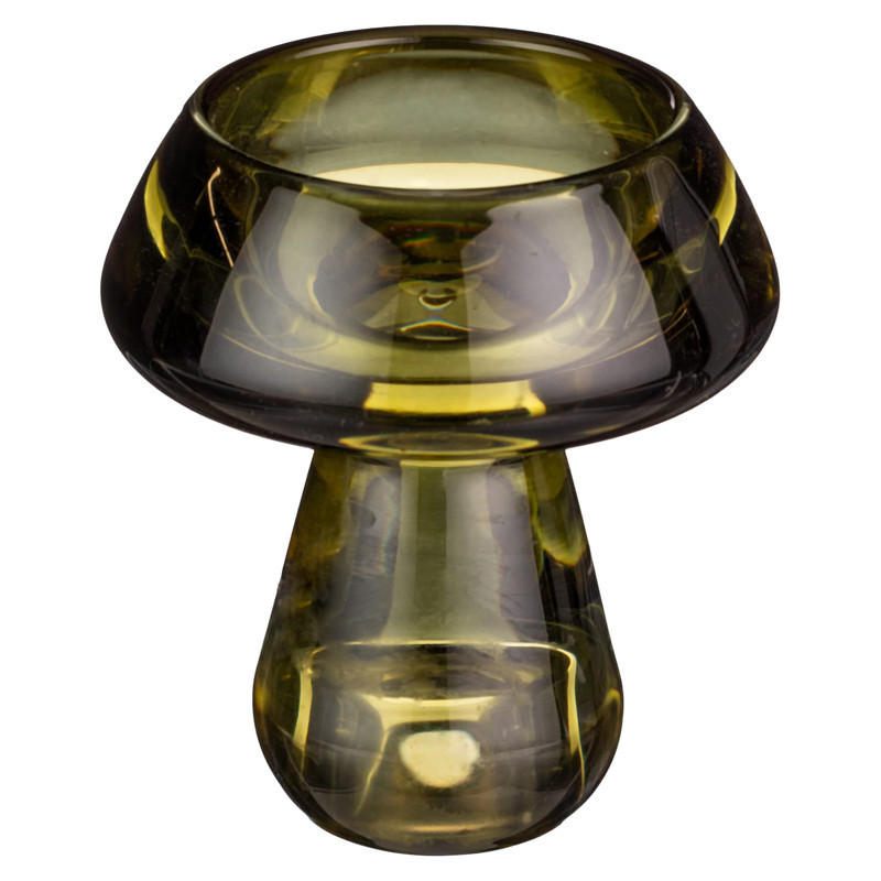 Bougeoir champignon verre
