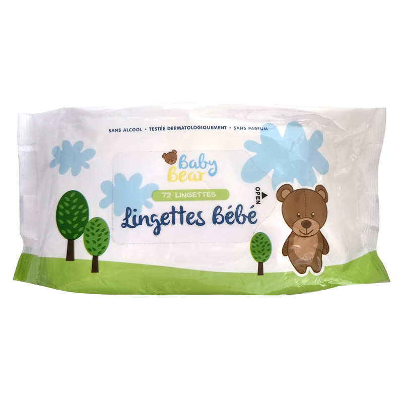Lingettes bebe sans parfum x72