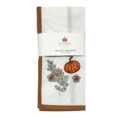 Lot de 2 torchons pumkin/orange