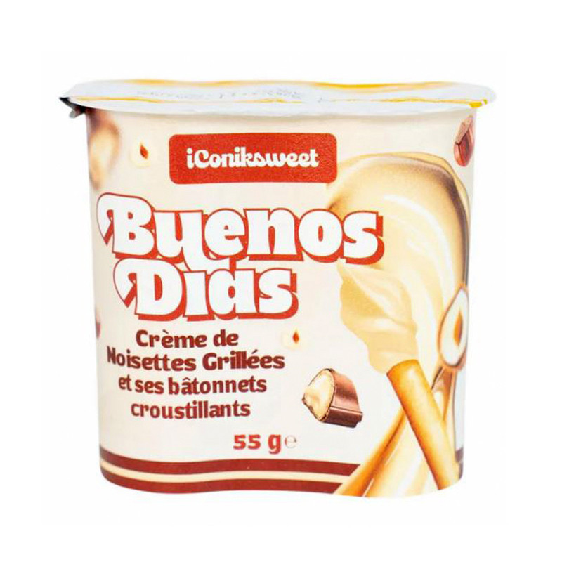 Batonnets et creme de noisette