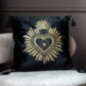 Coussin exvoto 40x40cm noir