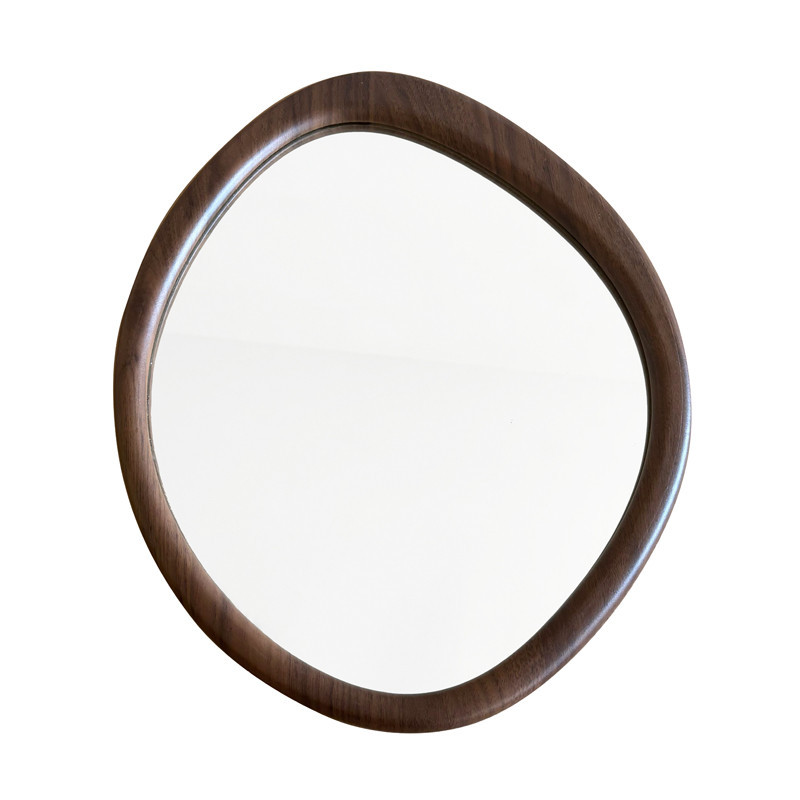 Miroir organique contour bois