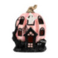 Maison citrouille rose avec fant