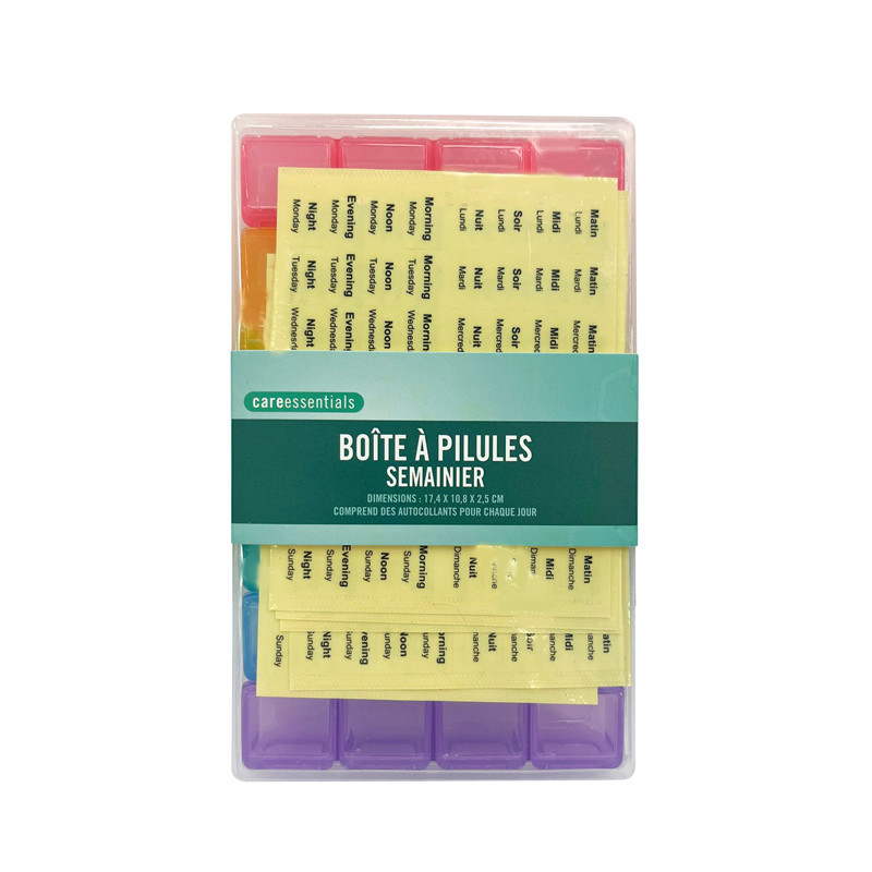 Set de piluliers x7 avec sticker