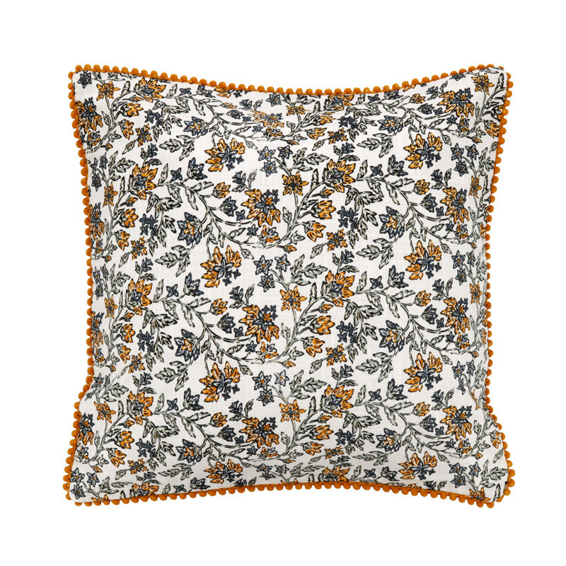 Coussin lauren 40x40cm ocre