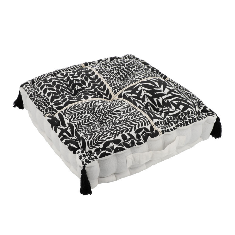 Coussin de sol mia 45x45cm noir