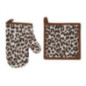 Set de gant et manique  leopard