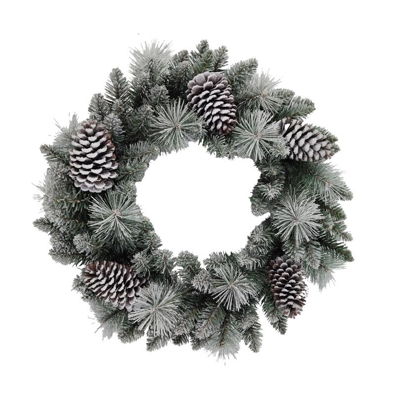 Couronne avec pommes de pin d60c