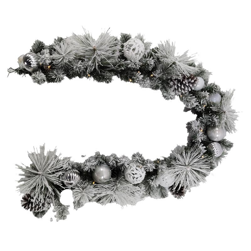 Guirlande enneigee led avec boul