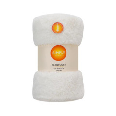 Plaid cosy 130x160cm creme