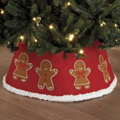 Tour de sapin feutrine rouge pai