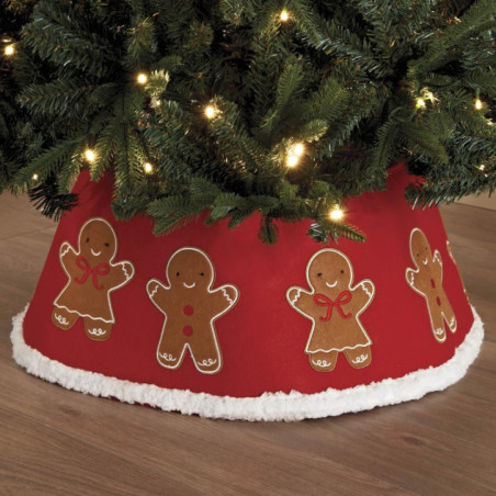 Tour de sapin feutrine rouge pai